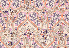 Modern Abstract Paisley Pattern For Textiles And Decoration