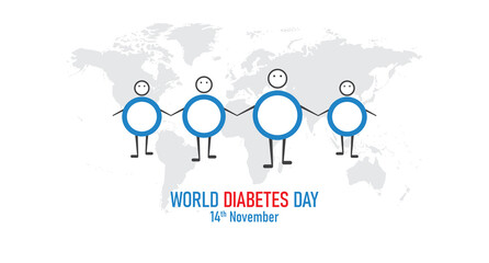 Wall Mural - World Diabetes Day Concept Design. Vector Illustration.