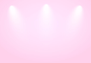 Poster - Pink sost illuminated scene. Vector mockup