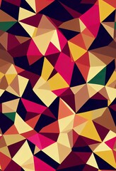 Poster - Abstract seamless geometric hexagons pattern. 2d illustrated art.