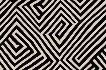 Poster - black and white seamless pattern for textile, backgrounds, tiles and designs
