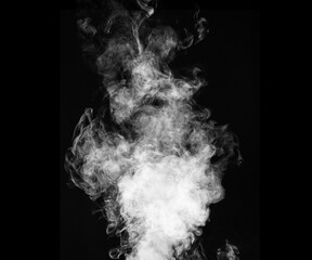 Wall Mural - Abstract smoke texture over black background. Fog in the darkness.