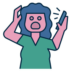 Sticker - panic icon