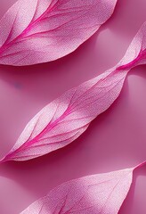 Wall Mural - Floral seamless pattern. Leaves of Cordelia on a pink background.