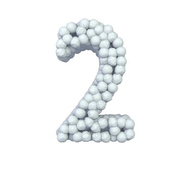 Snowball Themed Font  Themed Font  Number 2