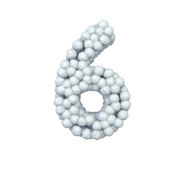 Snowball Themed Font  Themed Font  Number 6