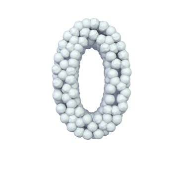 Snowball Themed Font  Themed Font  Number 0
