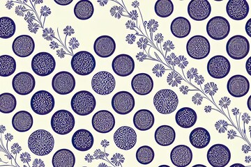 Poster - Unique decorative motif pattern. Elegant wallpaper with simple shapes and beautiful color palette. Seamless original material. For web, invitation, poster, textile print.