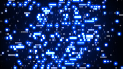Poster - Abstract Background Digital code background loop. Data binary code network. 4K loop animation. colorful version.