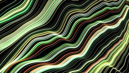 Poster - Abstract Background of rows and rows of colorful stripes ripple . Colorful wave gradient animation geometric patterns