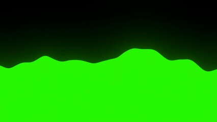 Poster - Animated background with wavy liquid line. Design. Simple background with wavy line of moving fluid. Bright neon liquid moving on black background