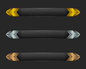 Wall Mural - gold and silver modern technology title bars template