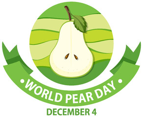 Sticker - World pear day postr template