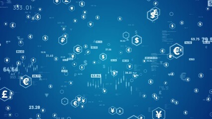 Fototapete - Financial technology concept. Fintech. Crypto currency. Electronic money. Cashless payment.