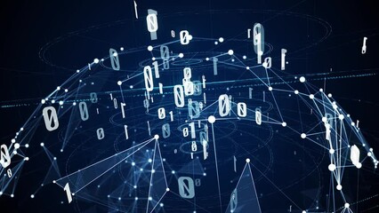 Poster - Communication network concept. Digital transformation.