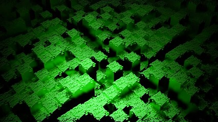 Poster - Abstract earthquake design with moving surface. Design. Concept of digital retro game.
