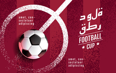 Wall Mural - football cup, soccer banner template , Sport poster, celebrate concept background