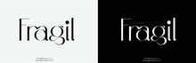 FRAGIL Modern Bold Font. Regular Italic Number Typography Urban Style Alphabet Fonts For Fashion, Sport, Technology, Crypto, Digital, Movie, Logo Design, Vector Illustration