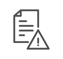 Poster - Document and paper icon outline and linear vector.