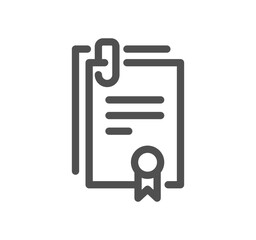 Poster - Document and paper icon outline and linear vector.