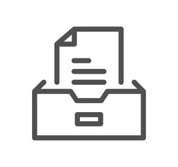 Poster - Document and paper icon outline and linear vector.