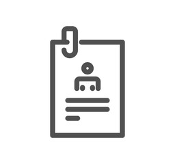 Poster - Document and paper icon outline and linear vector.