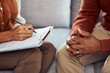 © Wesley J/peopleimages.com - Couple hands sign divorce documents, legal paperwork and contract of marriage partner in living room couch. Closeup husband, wife and people review decision, agreement and signature for separation