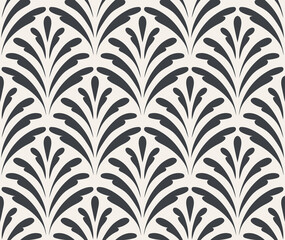 Wall Mural - damask floral seamless pattern. vector retro style background print. decorative flower texture.