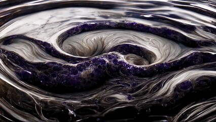 Wall Mural - Violet and silver swirl of marble
