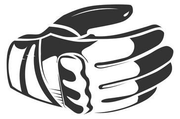 Poster - Motorcycle glove icon. Biker equipment. Racer symbol