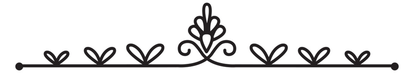 Wall Mural - ornate page header in doodle style. decorative border