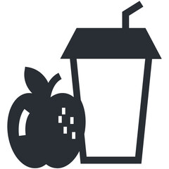 Wall Mural - Apple Juice Vector Icon