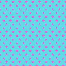 Beauty Violet Pink Star Shape Seamless Pattern With Blue Background For Paper Gift