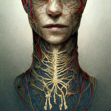 Nerves And Other Parts Of The Human Body.