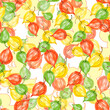 © helgafo - watercolor physalis seamless pattern. autumn berry illustration. botanical background. Seamless pattern with hand drawn watercolor physalis. Autumn pattern.pepper, bell pepper, tomato. Abstract art