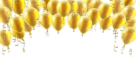 Wall Mural - Gold Party Balloons Background