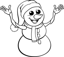 Sticker - Christmas Snowman Cartoon Character