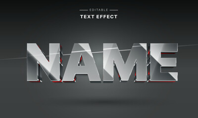 Poster - 3D Chrome Reflection Text Effect
