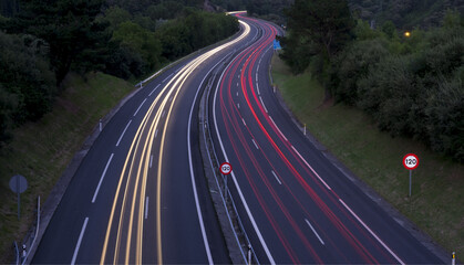 Wall Mural - Transport business, traveling cars, motorway in Euskadi