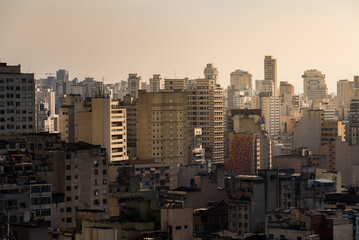 Fototapete - View of Sao Paulo City Buildings Until Horizon