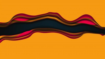Poster - Shapes wave. Computer generated 3d render