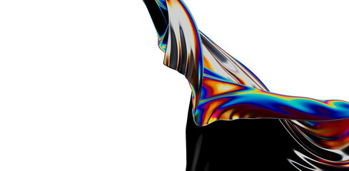 Poster - Abstract fluid gradient shape flowing