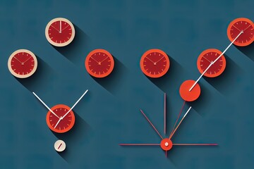Poster - date, time, address or place icons symbol