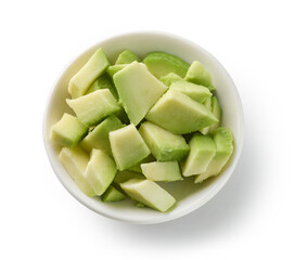 Canvas Print - bowl of fresh raw avocado