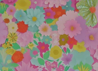Wall Mural - The flowers are made of paper and they have a beautiful design.