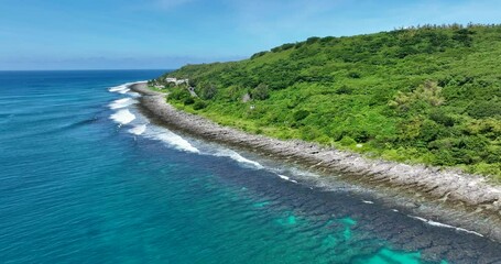 Canvas Print - Top view of the Liuqiu island