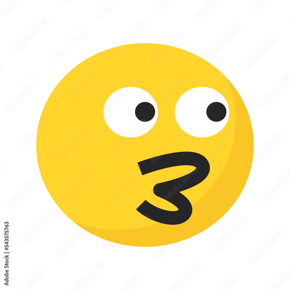 Emoji emoticon yellow face confuse funny symbol illustration smile ...