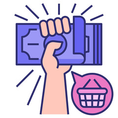 Sticker - purchasing power icon