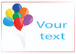 © Koltikova - Banner with colorful balloons on colorful background for decorative design. Festive background. holiday, birthday. Happy birthday design. Vector template. Romantic background.