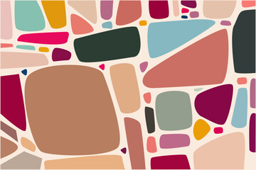 Poster - Abstract trendy boho vintage style for background and wallpaper design.